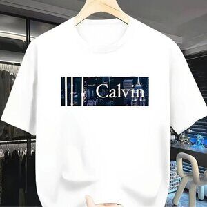 Calvin City Skyline Graphic T-shirt - White Urban Streetwear Tee